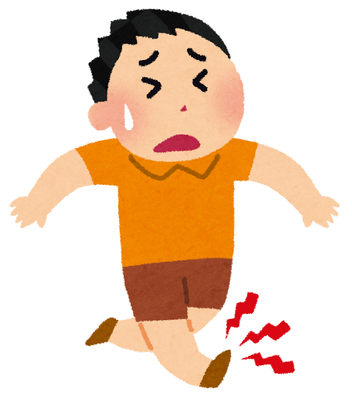 梅雨時の捻挫に御注意